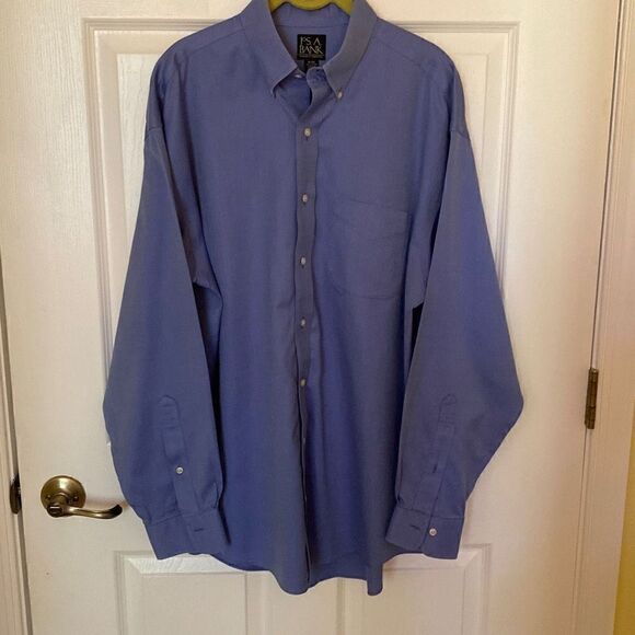 Jos. A Banks Mens Button-Up Dress Shirt, Blue, Size L - Picture 1 of 8